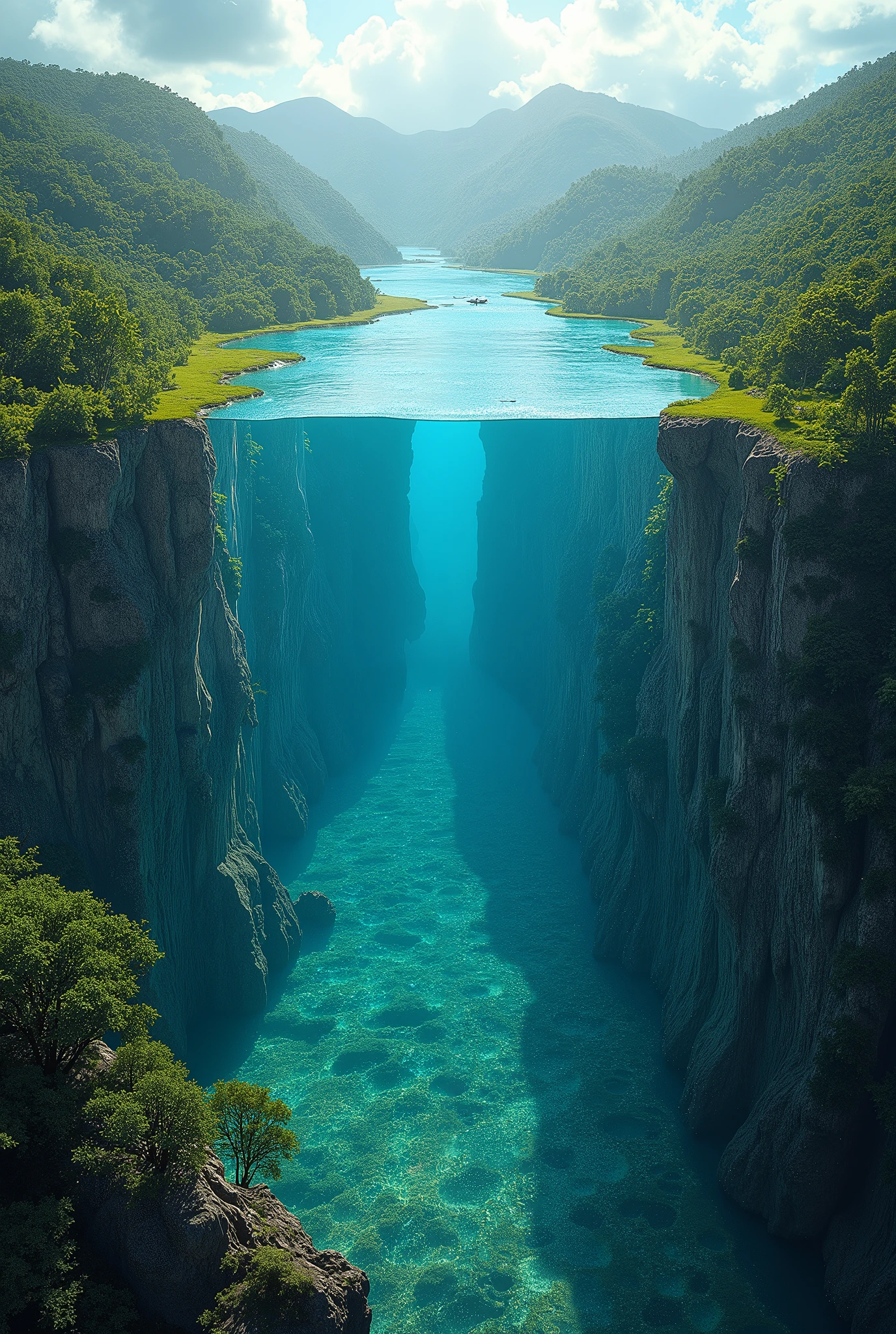 create an image of the aquifer alter do chão 