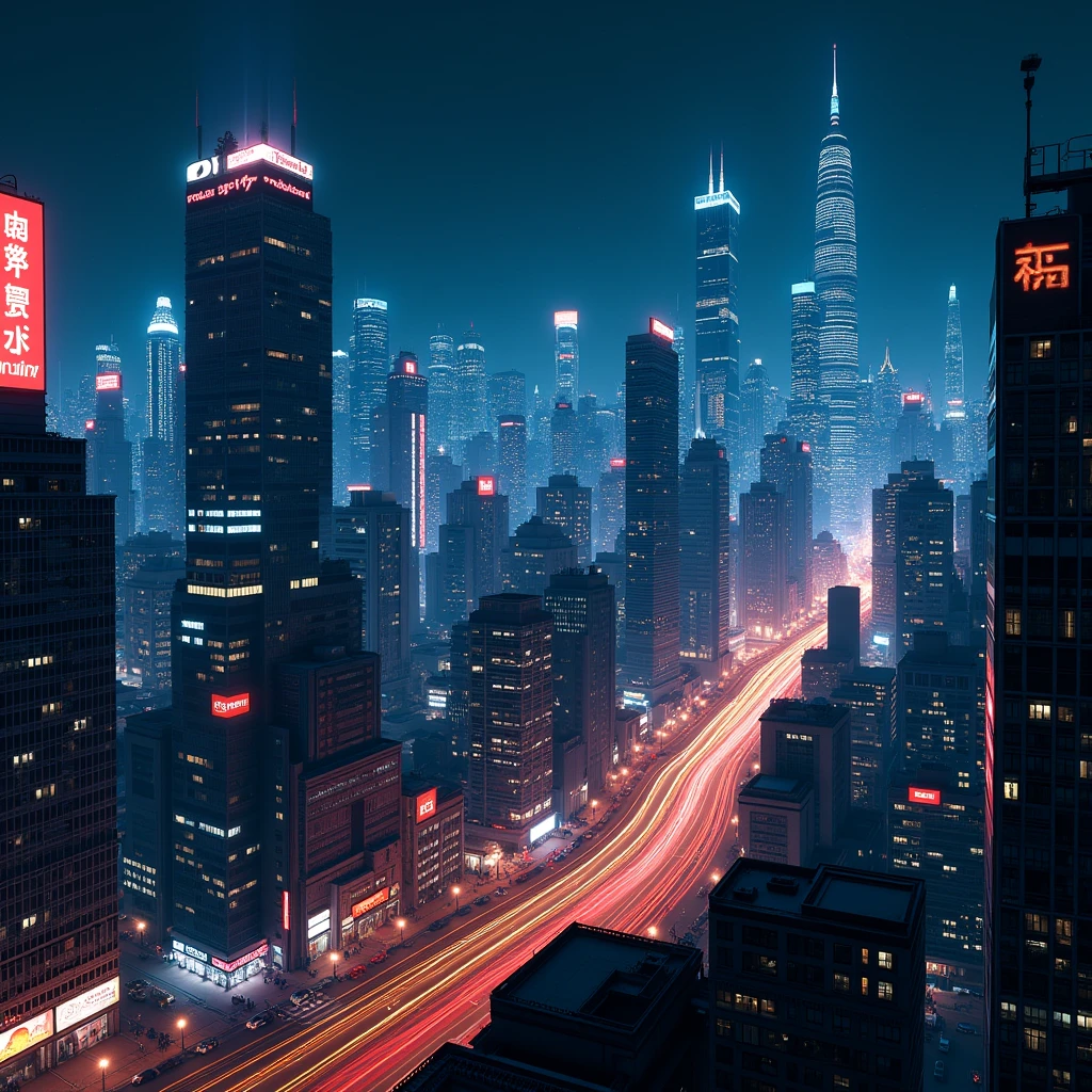 BACKGROUND NIGHT CITY 4K RESOULATION