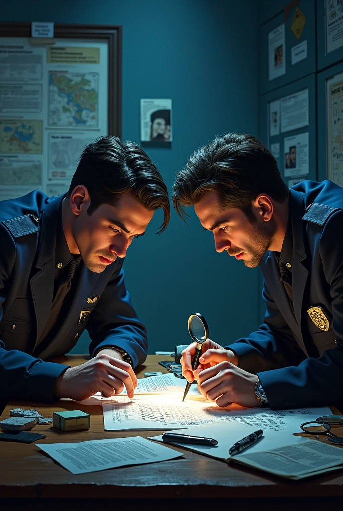 Police work on a case 