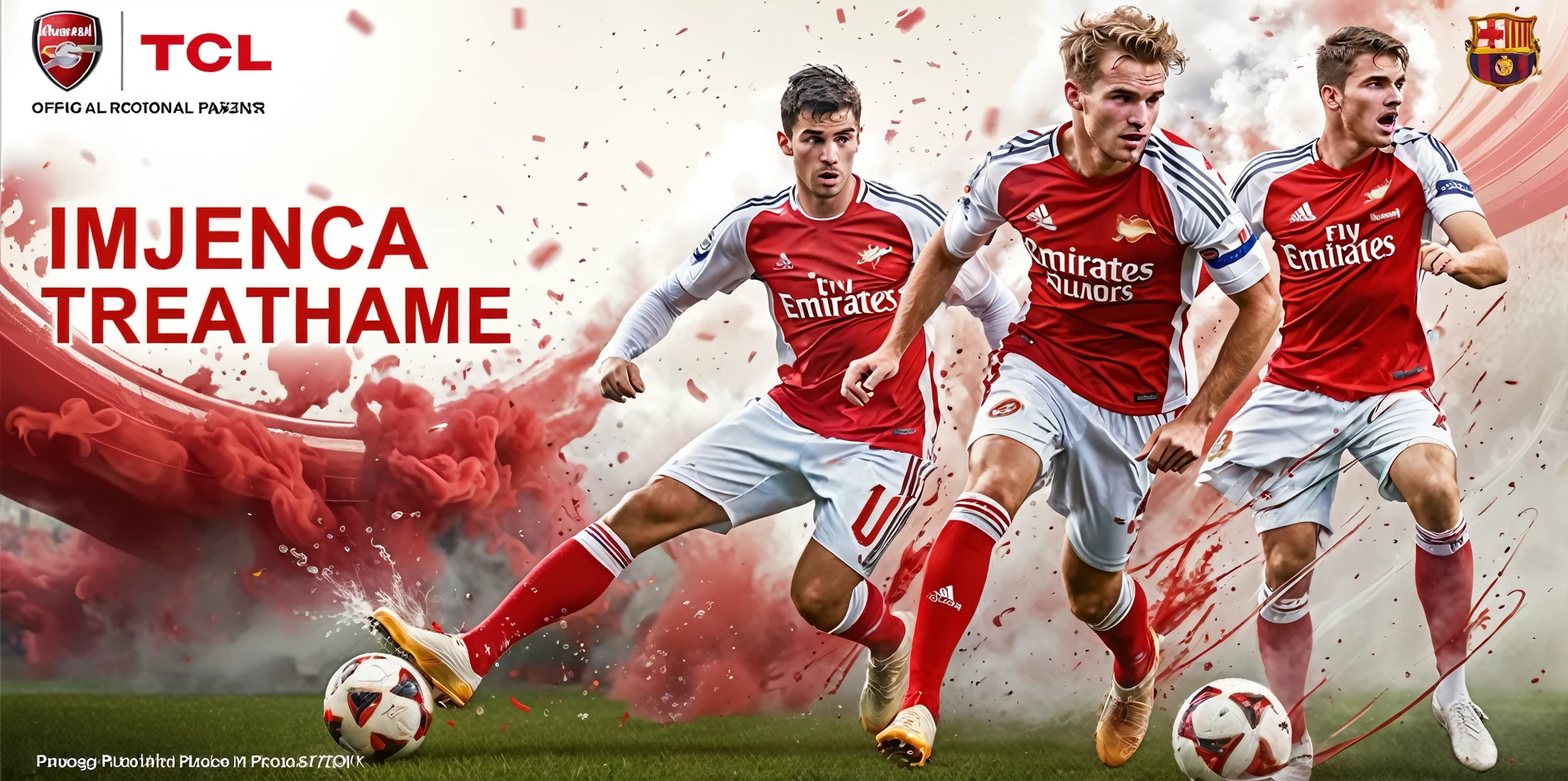 arafed image of a group of men playing soccer on a field, for aaa game, hd wallpaper, aaa game, best on adobe stock, wallpaper 4k, wallpaper 4 k, desktop background, soccer players timo werner, high quality wallpaper, desktop wallpaper, mobile wallpaper, wallpaper hd, game cg, youtube thumbnail, casual game, wallpaper mobile, amazing wallpaper, green grass, red and white smoke bomb,water splash , smoke bomb, (High-definition, Professional, Flawless, Craftsmanship, Photorealistic, Impressive, High-resolution, Premium, Superior, Exquisite, Unparalleled, Textured, High-end, Immersive, Lifelike, Fine art, Hyperrealistic, Masterpiece, Highly detailed, Details, Octane render, HD, 8K,