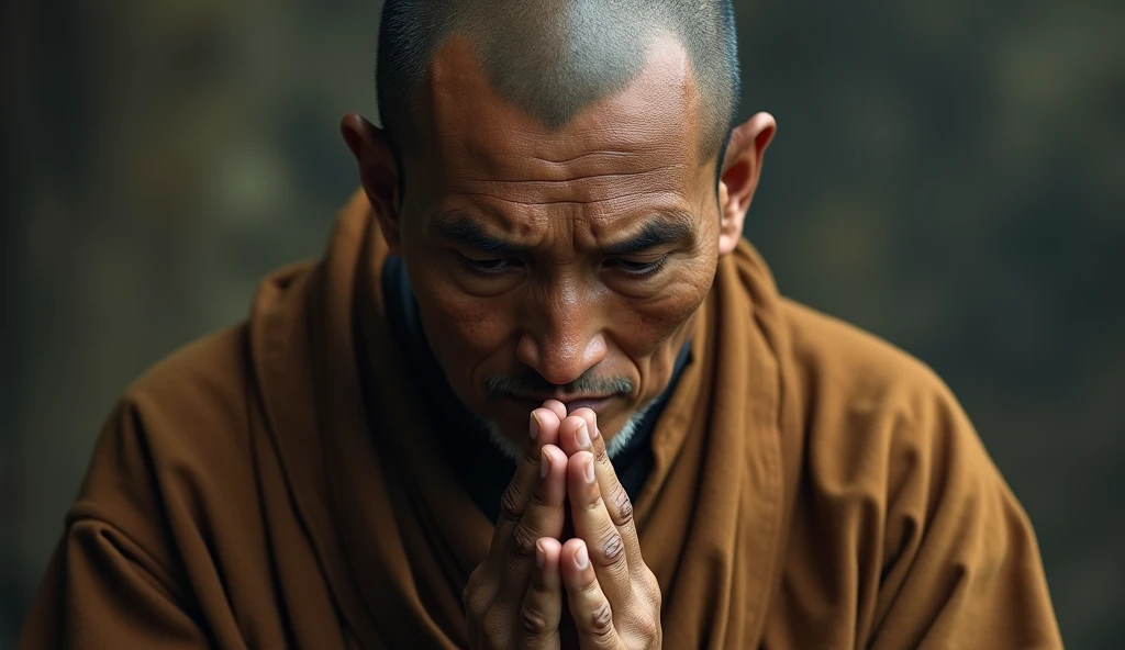 Khmer monk look so sad in 1900