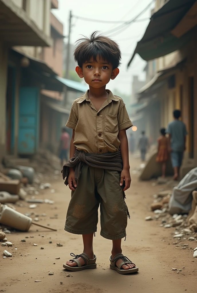 A beggar boy who want to study
in high school