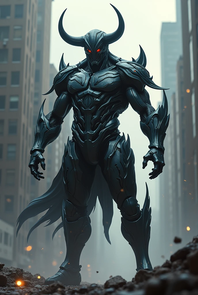 A super hero in his hybrid suit who have power of bull, spider beast