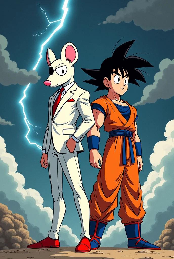 Danger-Mouse (the British cartoon from the 1980s) and Goku 