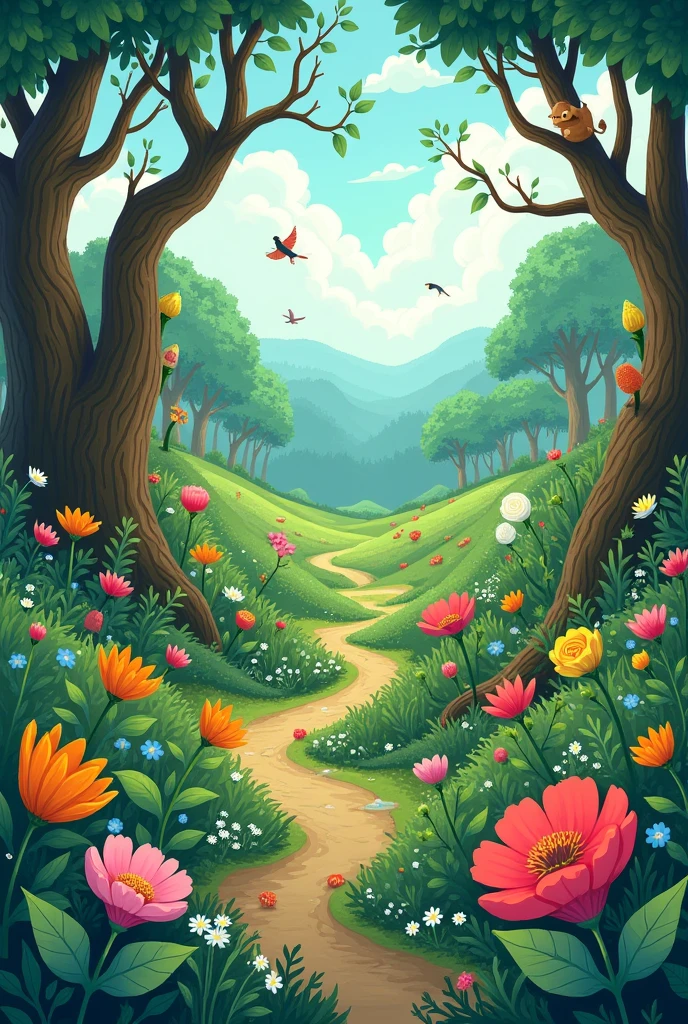for kids poem Green of the earth, where life finds a way,
