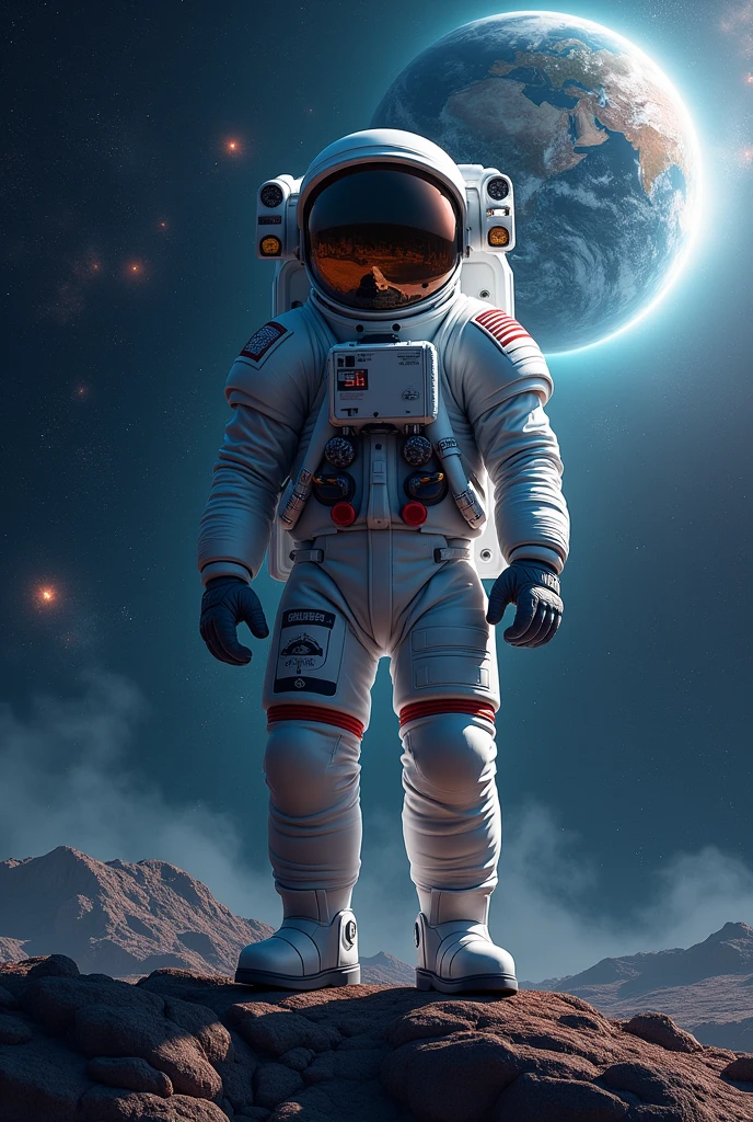 create a background for an astronaut themed product poster