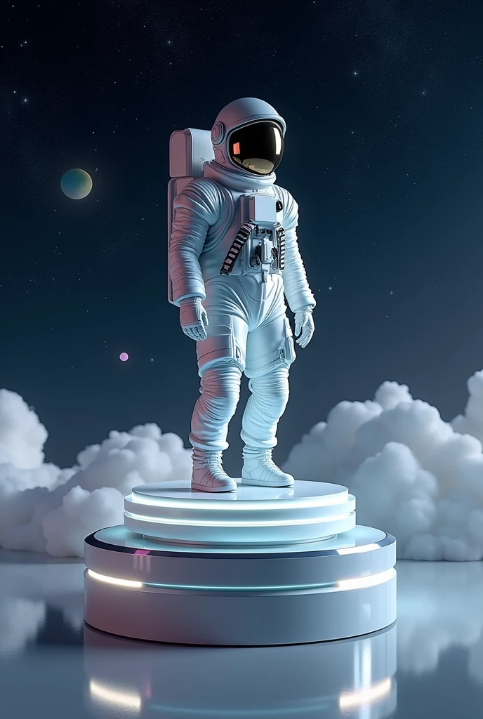create an astronaut themed product podium