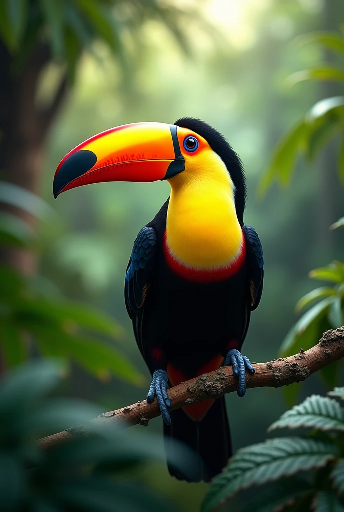 Tukan v drunkli na costa rica, rich nature , realistic style, photo from a distance, bokeh, epic