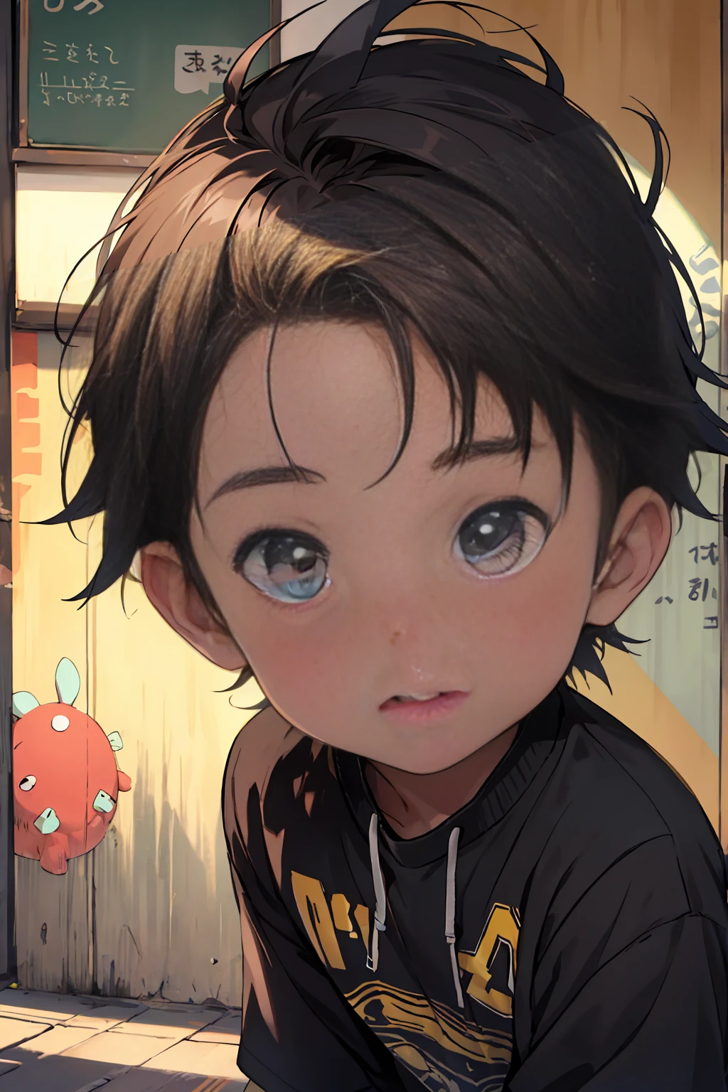 (masterpiece, Highest quality), 1. Boy,young,Eyes Wide Open,Large Eyes,Baby Face,Teenage Face,Child's face,naked,smile,Tan Skin,Short white hair,big, Sharp wolf ears,flat jaw,nakedのPectoral muscle,Short fine hair,The color is very light,Golden Eyes, Complex, naked,Clear Brief,Pectoral muscle(Abdominal muscles),Bright colors,(Depth of written boundary:1.2),(Abdominal muscles),naked足,View your viewers,close,Stand next to a tree,Wear a collar around your neck,Full body photo,Huge muscles