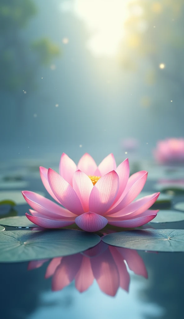 many lotus flowers with LIGHTING vector