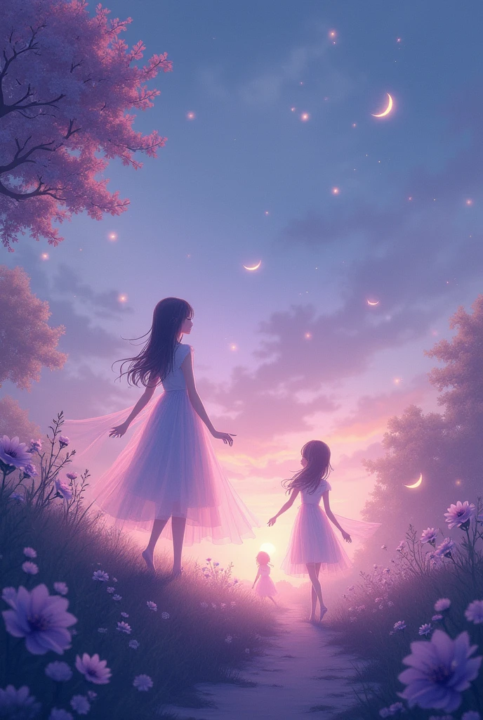 for poem Purple whispers of twilight’s embrace,