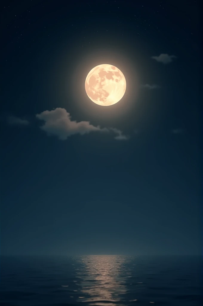 One moon on the sky