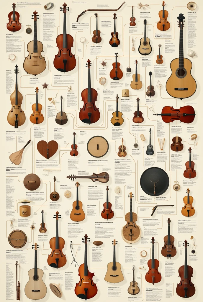 Conceptual map about musical instruments and their classifications