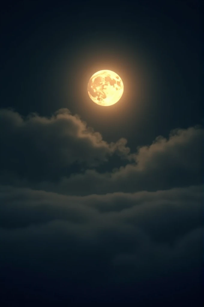 One bright moon on the sky 

