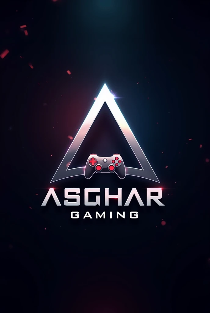 "Asghar Gaming" created a picture according to this name for YouTube channel with name and logo