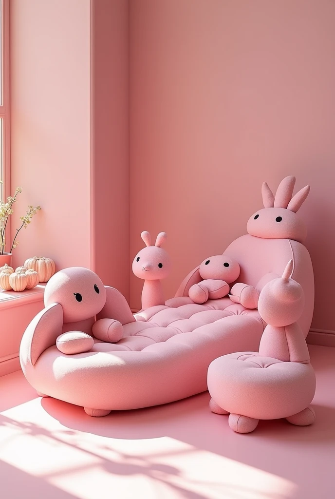 Pink creative furniture for children 