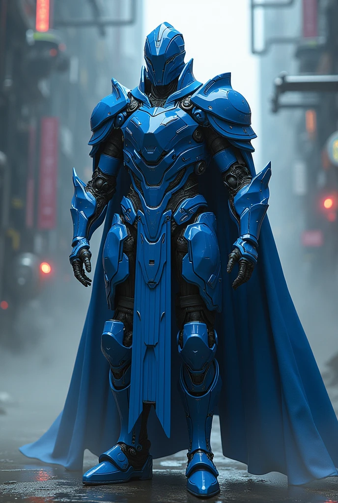 Blue Cybernetic Knight