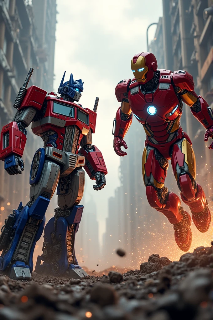 Optimus prime vs iron man