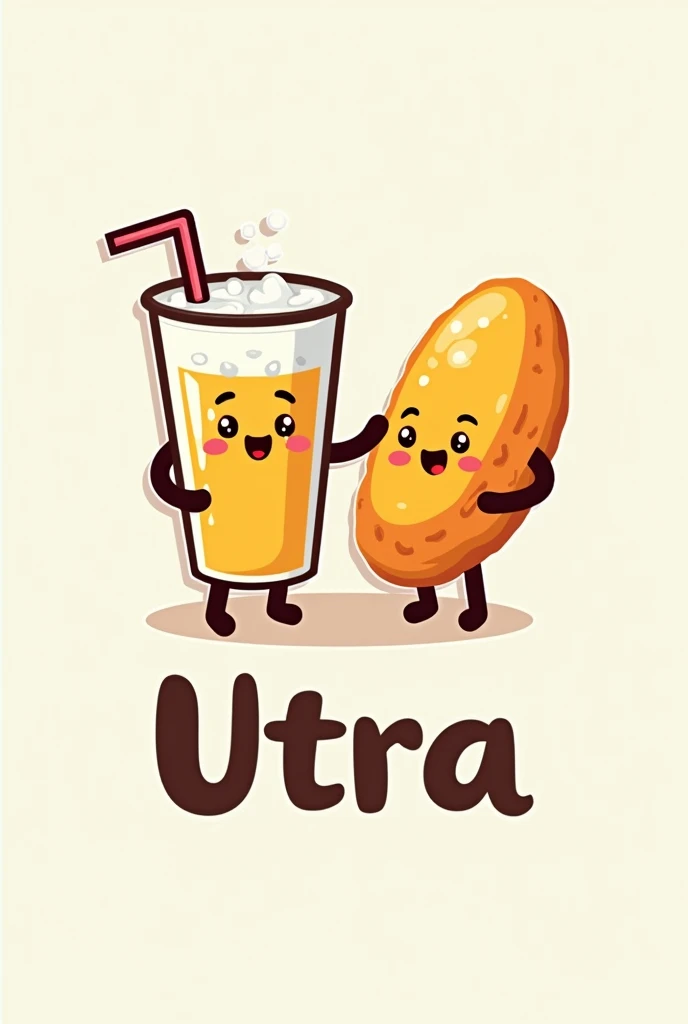 Cold drinks and fried snack shop logo name is Utra
