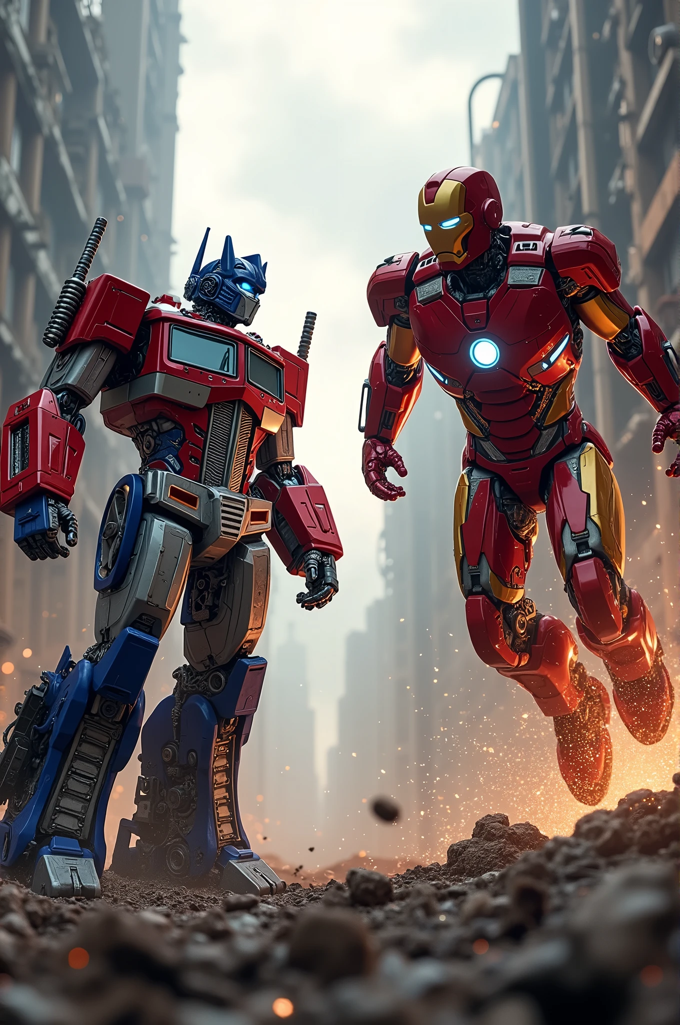 Optimus prime vs iron man