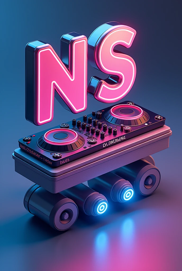 Create illustrations 3D Logo Design Name ‘NS DJ DHUMAL Best Logo For Instagram