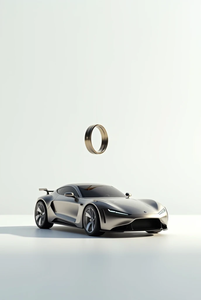 a remote control car with a marriage ring above it