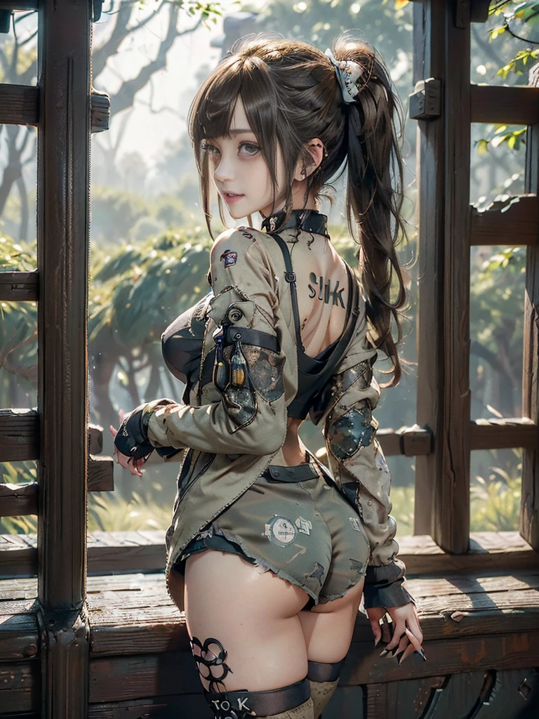 Exotic girl, ((from the rear)), Mirando al espectador, (((Saris y sujetador))), (tetas grandes:1.5), clear curvy details, hermosas curvas, ojos detallados, alumno detallado, Ultra detallado, Unidad 8K Fondo de pantalla, Ultra detallado, aesthetic, Obra maestra, La mejor calidad, fotorrealista, HDR (High Dymanic Range), Trazado de rayos, NVIDIA RTX, Super resolution, Irreal 5, Subsoil Scatter, Texturas PBR, Procesamiento posterior, Anisotropic filtering, Profundidad de campo, Maximum Acutance and Sharpness, Texturas multicapa, Albedo y Highlight Maps, Sombreado de superficies, Accurate simulation of light-material interactions, proporciones perfectas, Renderizado de octanaje, Luz de dos colores, Gran apertura, ISO bajo, balance de blancos, Regla de los tercios, 8K RAW, realista,Micro Bikini