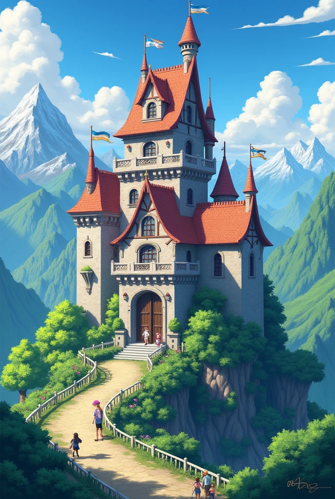 Castle with anime design