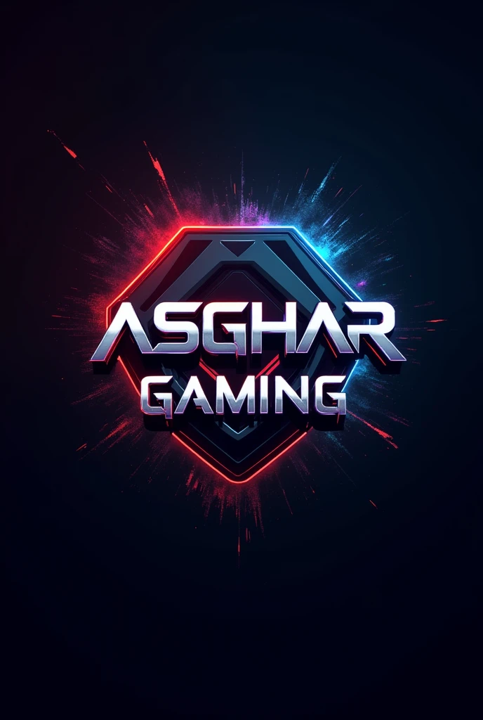 "Asghar Gaming" created a picture according to this name for YouTube channel with name and beautiful unique logo