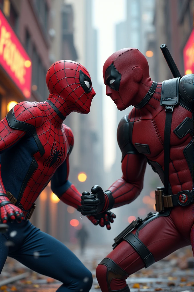 Spiderman and Deadpool in one frame