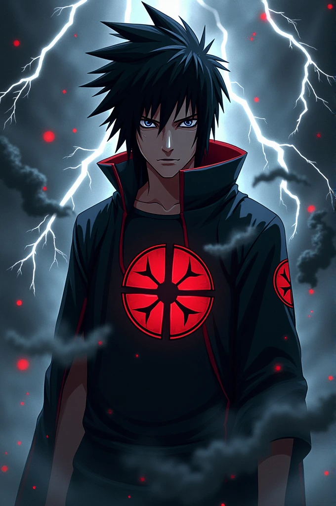 I went to create logo of sasuke uchiha in Naruto anime