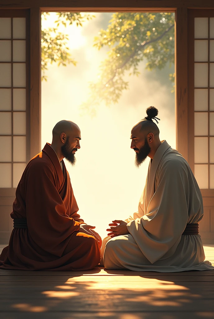 Master telling a monk