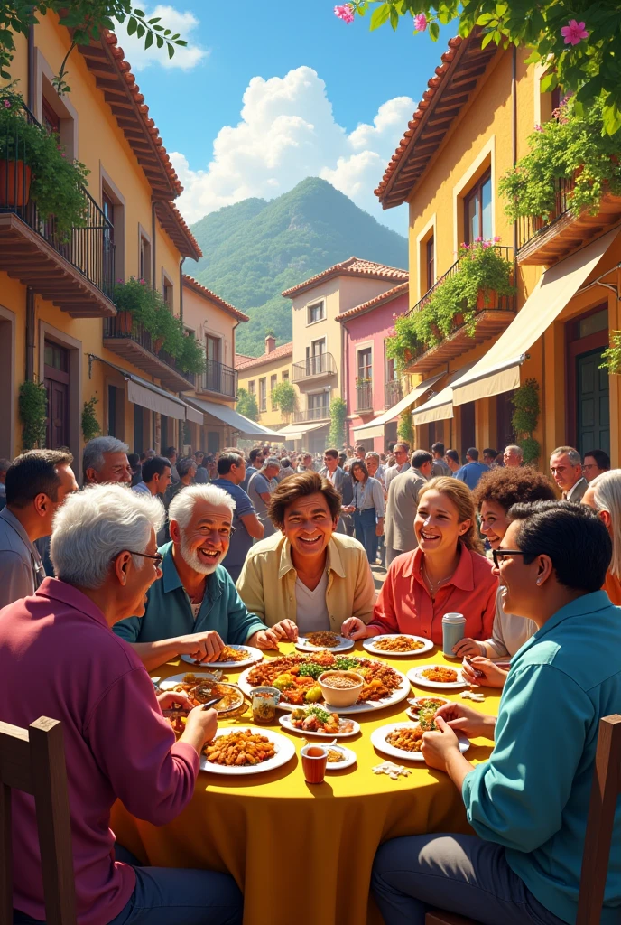 Create a CCP image SANTA ÚRSULA, that has good food and good coexistence