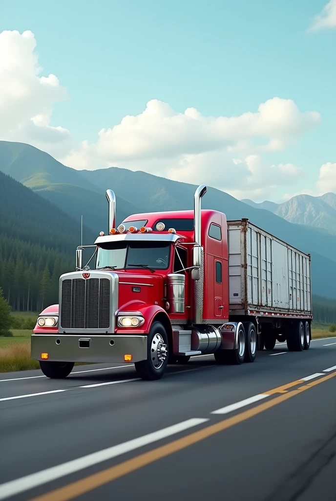 Canadian truck loaded