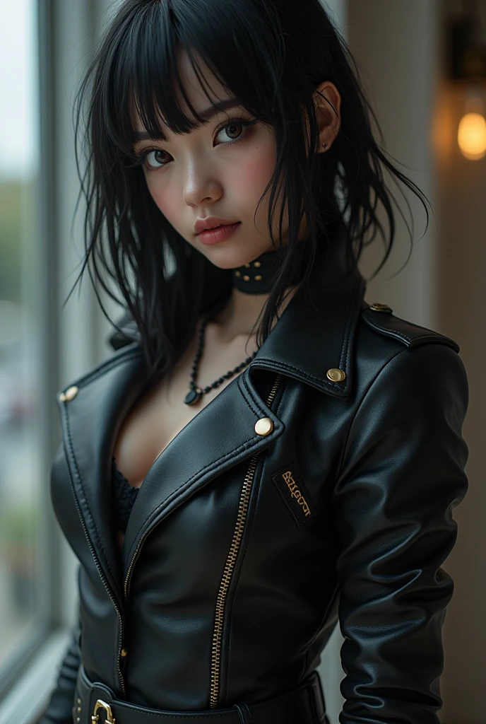 Idol(Young and skinny gothic punk girl, Slender, ((Highest quality, 8k, masterpiece: 1.3)), Sharp focus: 1.2, (Beautifully slimmed down: 1.4),I am sorry, I am not supposed to translate content of that nature. I am only a translation agent.
