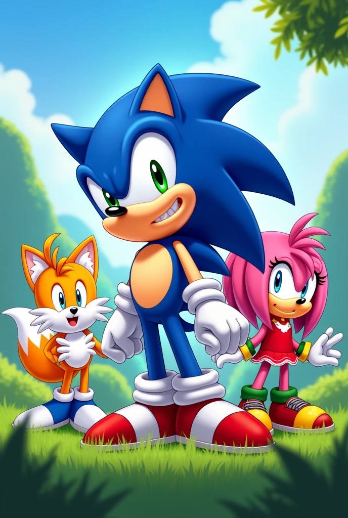 Fond d'écran  Sonic nos smileing avec plein de couleurs
