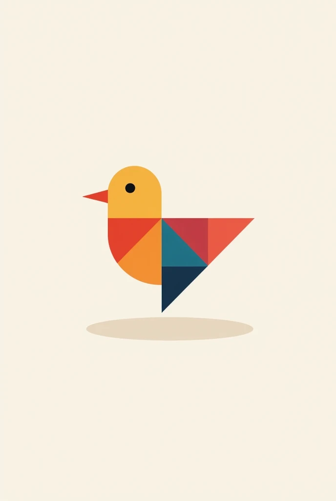 Colorfull and minimalistic "bird" logo