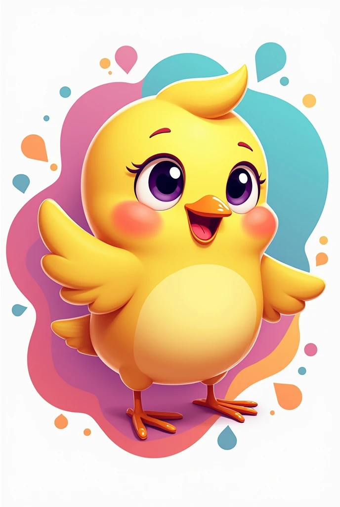 Colorfull cute "bird" logo
