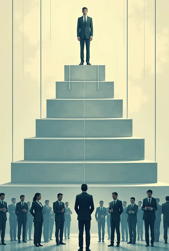 - Vertical organization: a pyramid or a hierarchical structure