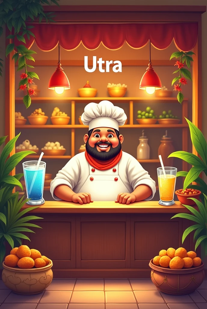 Cold drinks and fried shop cute indian chef
Fat Girl logo name is UTRA logo name
is UTRA