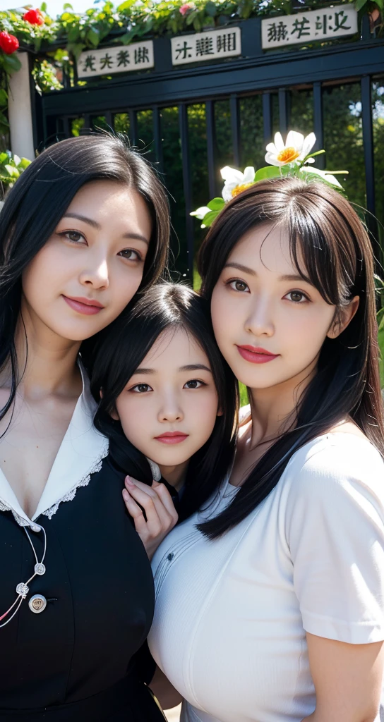 Mother and 1 man、2 Parent-child(Mother and her high school student son)photograph、The most beautiful and pure Mother in Japan((A modest and simple face、Three beautiful mature women, But her body is the most erotic..))And my cute son(high school student)、((My Mother is beautiful with a thin, A little weak々Funny face.))((Mother(Smooth long black hair)息子との記念photograph))、A Mother with a voluptuous body、My son is a handsome high school student.、Huge breasts that are too big and saggy、Formal Wear、RAW development、Realistic、A commemorative photo of Mother and son In front of the school gate、Mother and son with arms folded、((The Mother is taller than her son))、((Only my son wears it))、((My Mother is wearing a graduation outfit with artificial flowers on her chest))、((In front of the school gate))