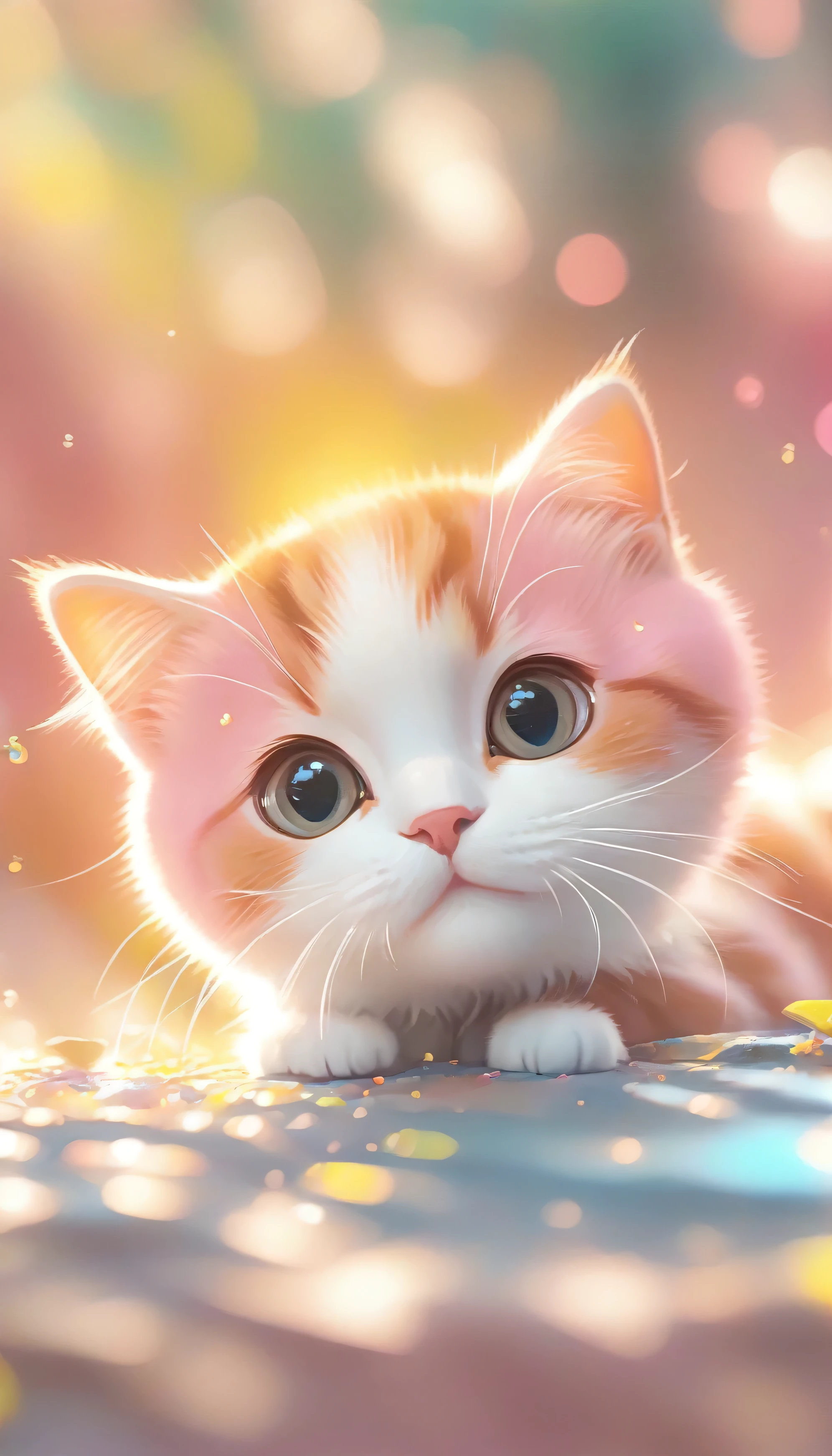 (masterpiece, Highest quality:1.2), Fisheye Lens:1.4,Multiple cats close-up on a pink background, cute numbersArt, Beautiful and detailed digital art, 8K high resolution illustration wallpaper, Cute numbers, Blurred dream picture, 4K HD wallpaper illustration, Cute 3D rendering, Beautiful artistic illustration, 2D illustration, 2D illustration, Blurry dreamy illustration, Spectacular concept art. bokeh