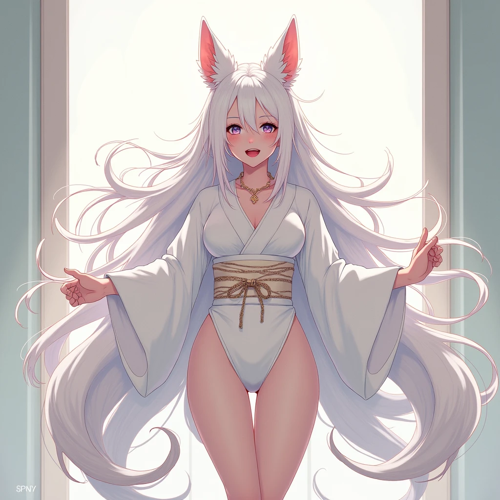 Standing in the bathroom, Excited, necklace, Earrings, whole body, Long white hair, White kimono, That's excellent, Ultra-high resolution, RAW Photos, realism: 1.25), (bright lip gloss, Long eyelashes, Smooth face , Light Skin, Natural Shadows, Wide Light, Wide Light, Depth of written boundary, Strong colors, Subtle corrosion: 0.8), smile, (Big Breasts), v6 (Divine Beast), Nine-Tailed Fox, Dynamic Body Type, (Chinese Monster), good looking, splashed Ink, Chinese, One girl, ((whole body), ((2.5D)), Floating Hair, Beautiful Eyes, Delicate eyes, Delicate Silhouette, Fantasy art, (Antique black and red brocade hanfu), Fob, (masterpiece), Front shot, profile, White Background, (Movie Posters), sharp, splash, cloud, petal, zeroの, zero, (Wide-angle lens), Overlooking、Portraiture, Long Hair, Gray Hair, Golden Eyes, One girl, head, face, Magical girl, absurdists, masterpiece, Highest quality, Magical girl costume, ((Magical girl)), short hair, Devastation, Remains, Dynamic pose, Apocalypse, Spell casting, Style-Glass, Full Body Shot、masterpiece, Highest quality, One girl, Giant Tall horns, loungewear, Long Red hair, Red Eyes, Long hair, : Sunburn, tw0-tone background, fantasy of terror