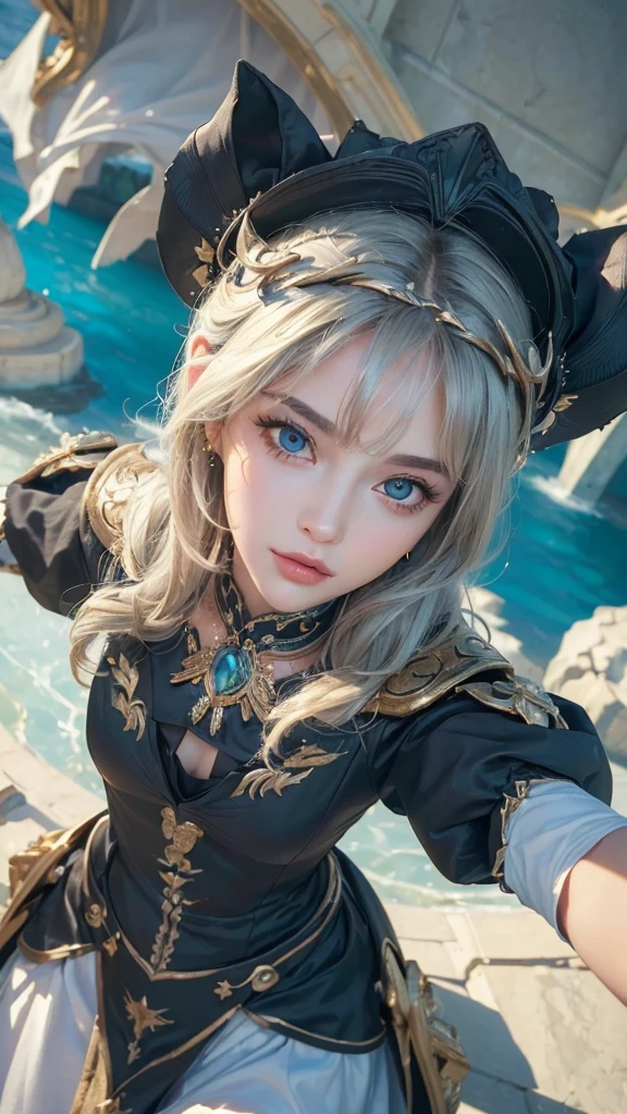 ((Best quality, 8k, Masterpiece :1.3)), upper bod y, Sharp focus: 1.2, Beautiful woman with perfe ct figure, Highly detailed facial and skin textur e, Detailed eyes, Double evelids, Interior view, f erpect lighting, Beautiful lips ,symmetrical eyes , cute face