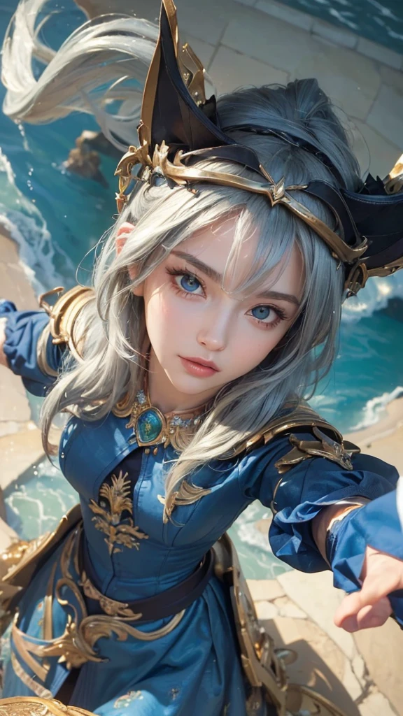 ((Best quality, 8k, Masterpiece :1.3)), upper bod y, Sharp focus: 1.2, Beautiful woman with perfe ct figure, Highly detailed facial and skin textur e, Detailed eyes, Double evelids, Interior view, f erpect lighting, Beautiful lips ,symmetrical eyes  , cute face 