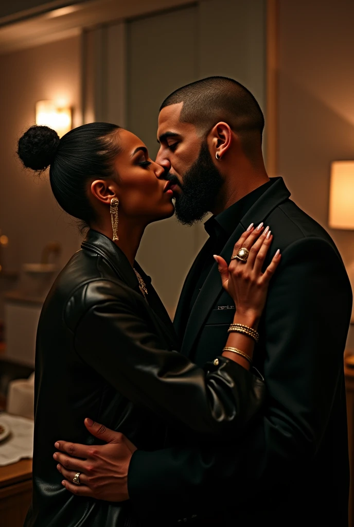 He is kissing bad bunny and Drake sees them