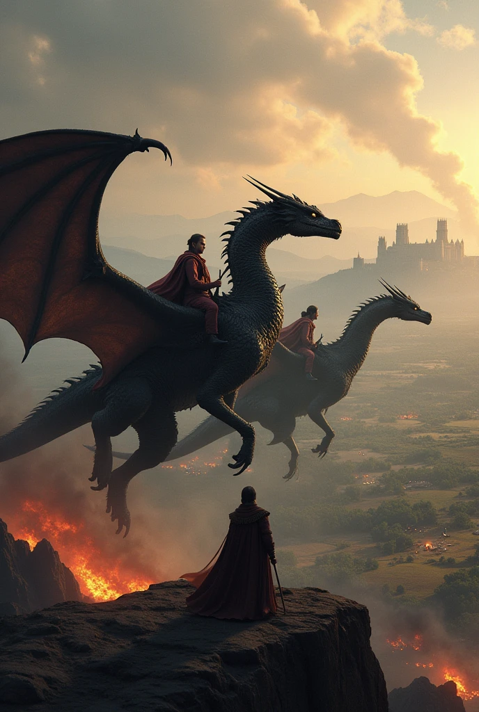 Generates an image of Westeros during the conquest of Aegon the Conqueror 