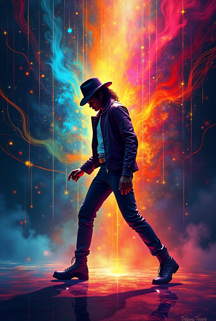 Create a background from a program written by Michel Jackson 