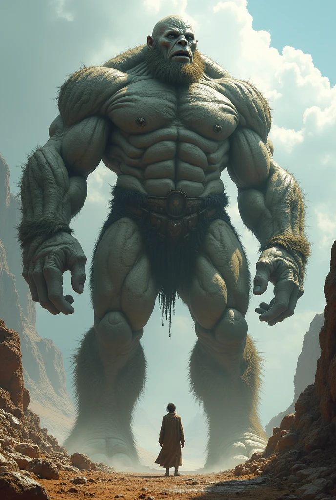 Giant looked and surprised