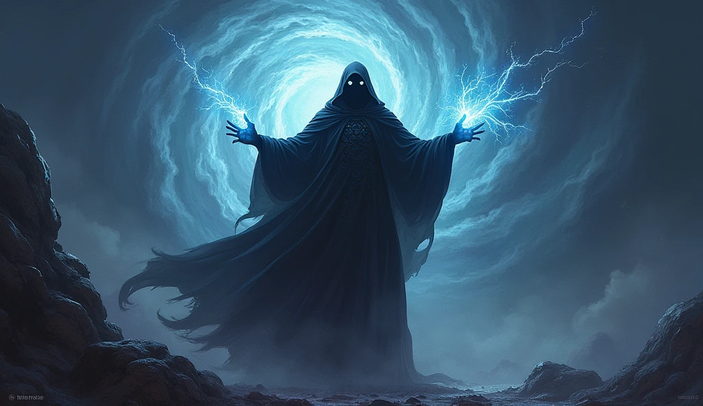 A man using black magic